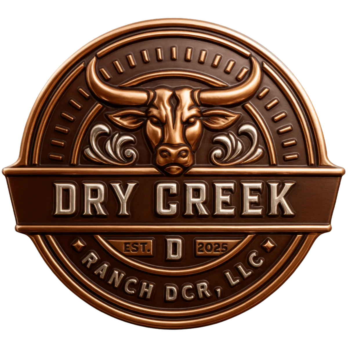 Dry Creek Ranch DCR, LLC — copper longhorn badge